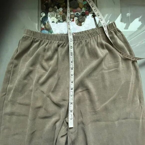 Vintage Neil & David Lagenlook Cropped Pants Tencel Elastic Waist L - Picture 7 of 8